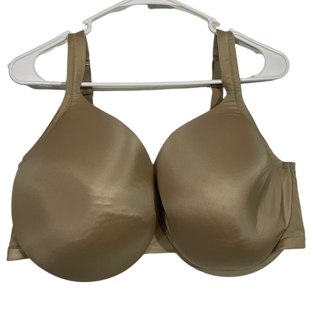 Cacique 46DDD Nude Satin Full Coverage Smoothing Bra